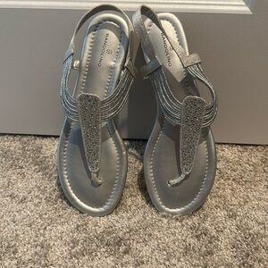 Silver sandals